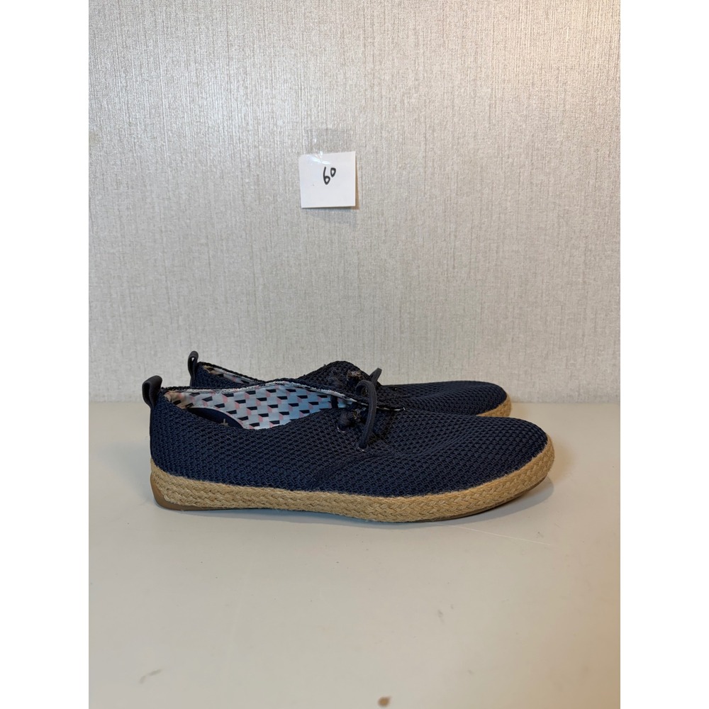Ben Sherman Mens Navy Blue Knit Espadrille Sneakers Size 11 Mesh Lace Up Casual